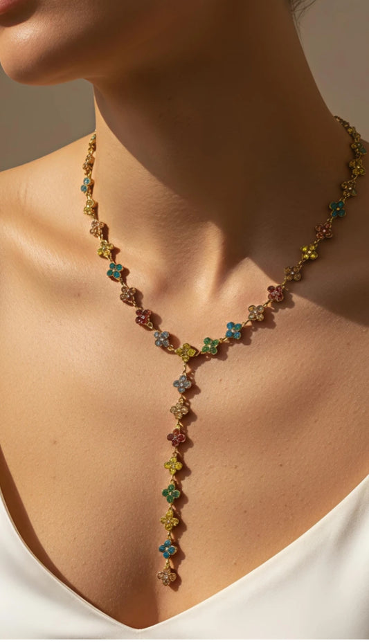 FLOWER CRYSTAL NECKLACE