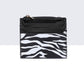 METALLIC ANIMAL PRINT CARD HOLDER - BLACK