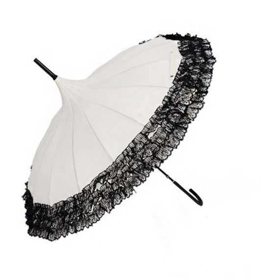 WHITE & BLACK PAGODA UMBRELLA ( CLICK N COLLECT ONLY)