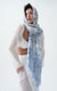 FOIL PRINT SCARF - BLUE