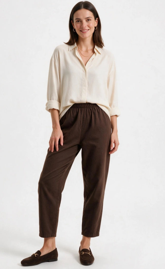 7/8 LEG PANTS - 10-16 - CHOCOLATE
