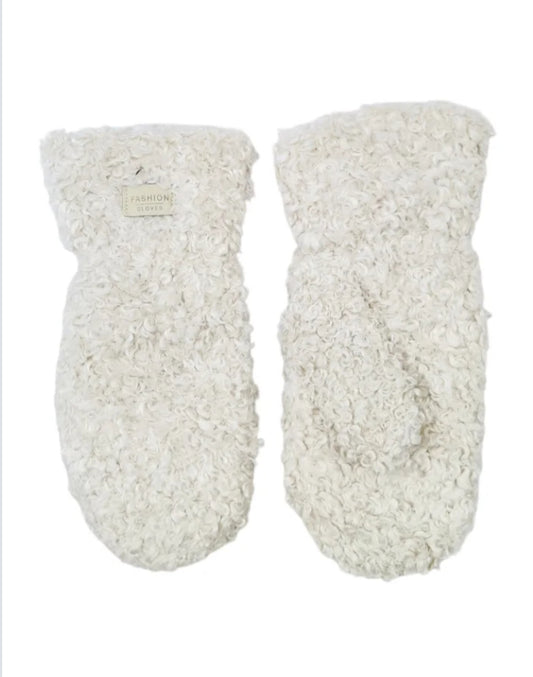 SHERPA MITTENS - CREAM