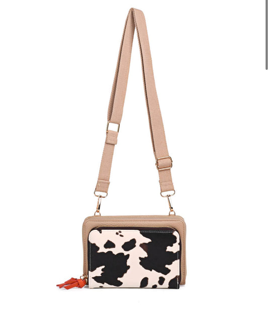 COW PRINT SMALL CROSSBODY