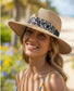 ANIMAL PRINT RIBBON HAT - TAUPE
