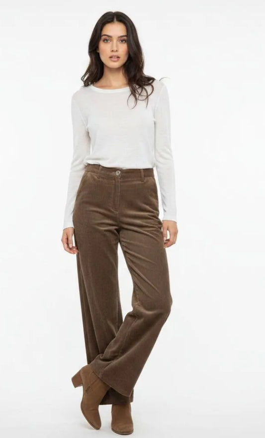 VELVET PANTS - 10-14 - TAUPE