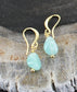 GOLD PLATED AMAZONITE DROP EARRINGS