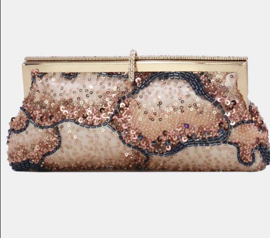 BEADED SEQUIN OCCASION BAG