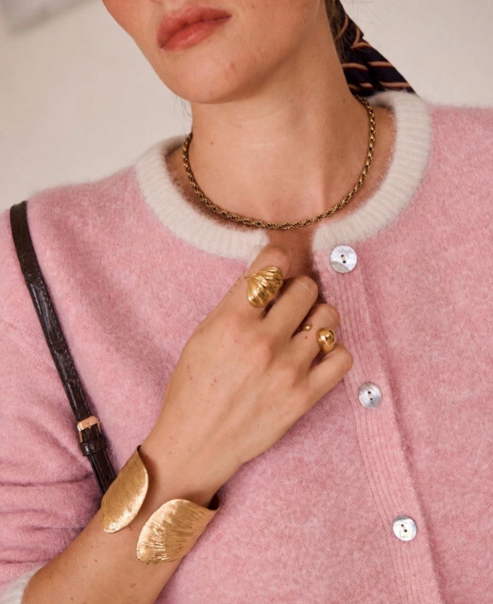 TWO TONE CARDI - 10-14 - PINK