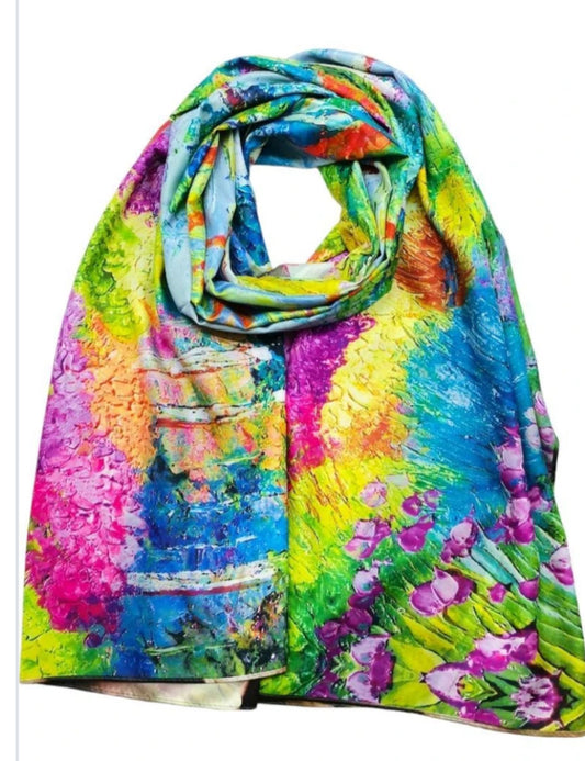 DOUBLE SIDED SILK FEEL SCARF