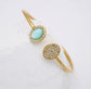 CRYSTAL STONE BANGLE - AQUA
