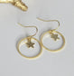 KAIKO - STAR CIRCLE BRASS EARRINGS