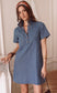 RUFFLE DENIM DRESS - 10-12