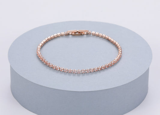 GOLD CRYSTAL TENNIS BRACELET