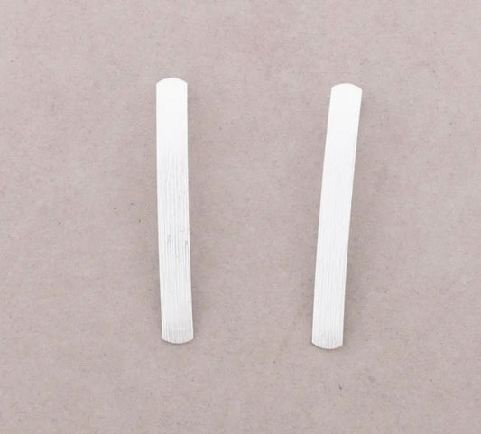 BAR STUD EARRINGS - SILVER