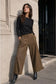 BUTTON HEM PALAZZO - 10-12 & 14-16 - CHOCOLATE