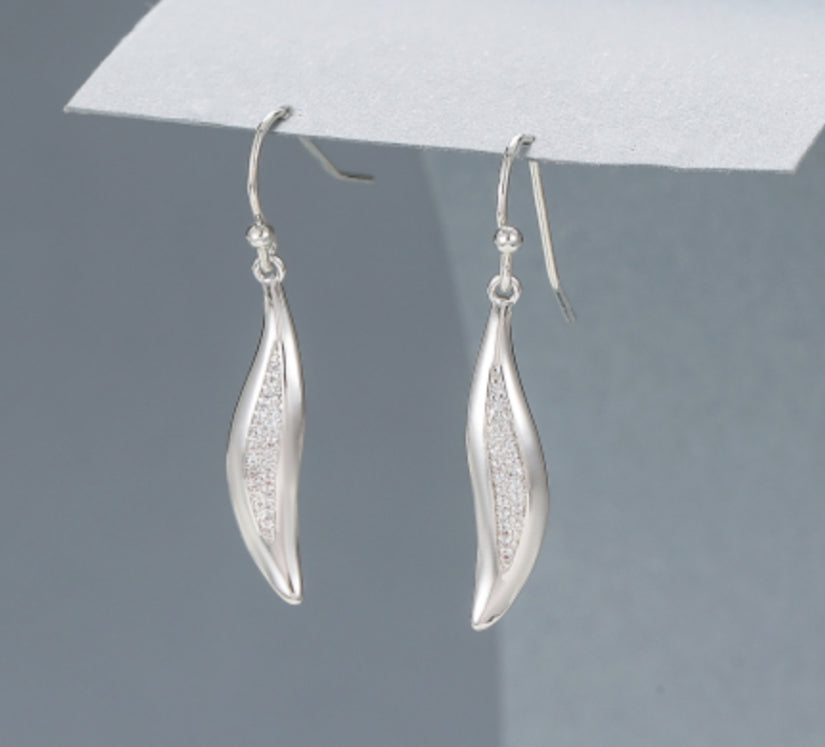 CRYSTAL DROP EARRINGS - SILVER