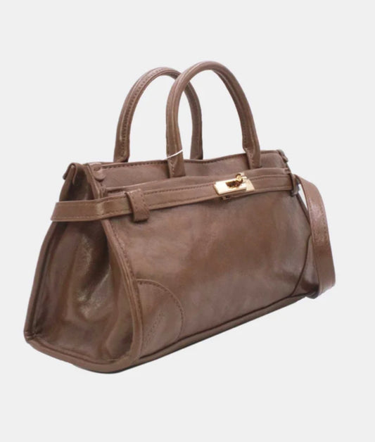 BELT DETAIL CROSSBODY - BROWN