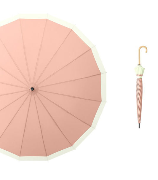 PINK WOODEN HANDLE  UMBRELLA ( CLICK ‘N COLLECT ONLY )