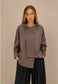 SIDE TIE JACKET - 10-14 - CHOCOLATE