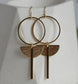KAIKO - MOON BAR STATEMENT EARRINGS- 16K GOLD PLATED BRASS