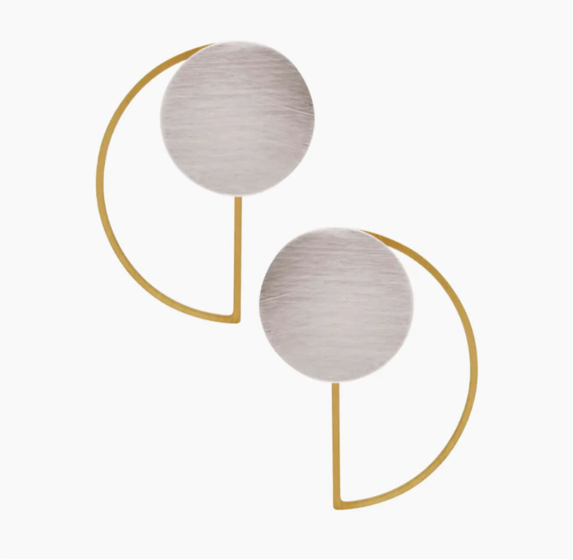 DNSK - CIRCLE HALF MOON EARRINGS