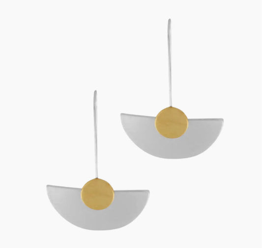 DNSK - CIRCLE FAN EARRINGS