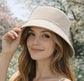 WOVEN BUCKET HAT - BEIGE