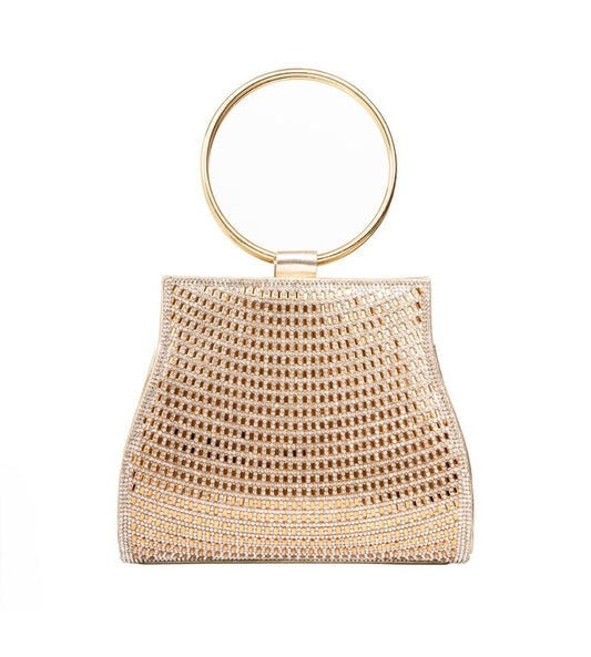 GOLD RING HANDLE OCCASION BAG