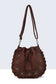 STUD SUEDETTE CROSSBODY - CHOCOLATE