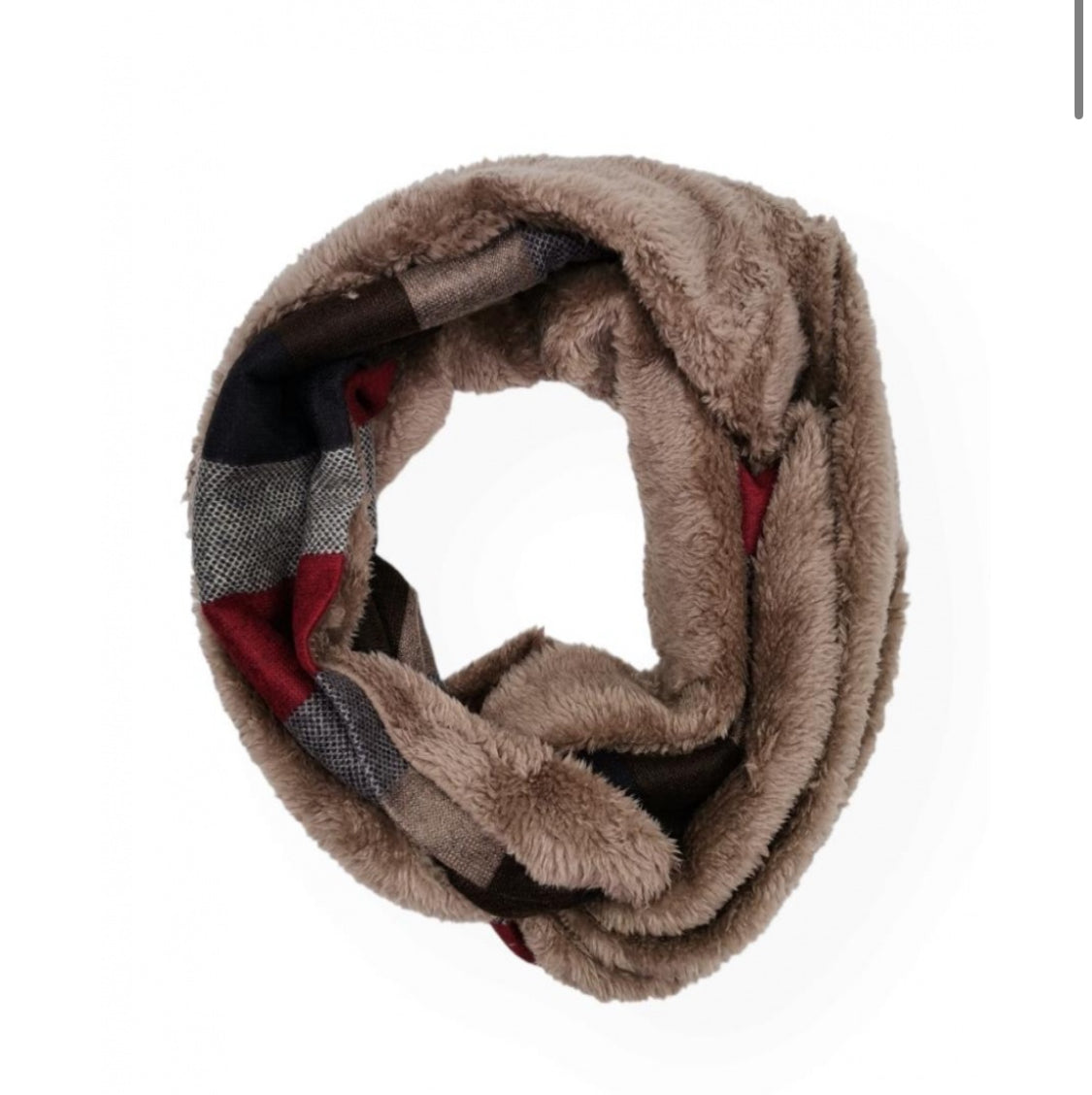 FLEECE LINED SNOOD - TAUPE