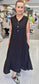 LINEN SLEEVELESS HOODED DRESS - 10-14- BLACK