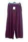 COTTON BLEND CHECK PALAZZO- 10-16- BURGUNDY