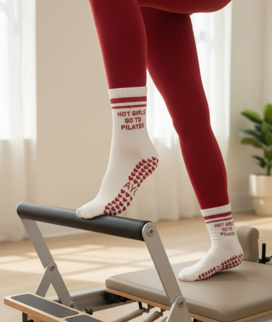 HOT GIRLS GO TO PILATES GRIP SOCKS