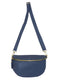 LEATHER SLING CROSSBODY- DENIM