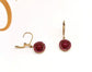 CRYSTAL DROP EARRINGS - BURGUNDY