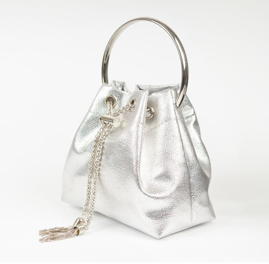 METALLIC SILVER OCCASION BAG