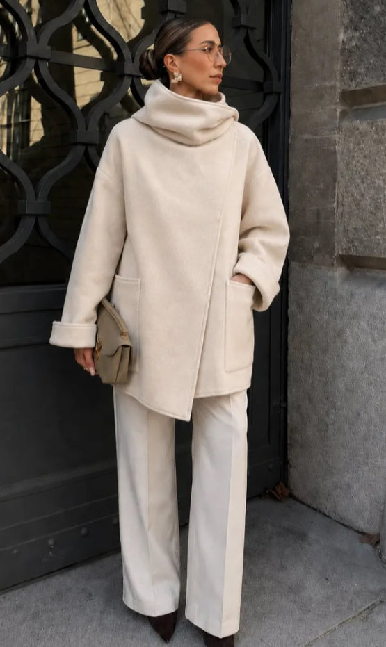 WOOL BLEND COAT - 10-16 - CREAM