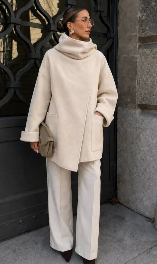 WOOL BLEND COAT - 10-16 - CREAM