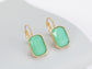 CRYSTAL DROP EARRINGS - GREEN