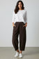 VELOUR BALLOON LEG PANTS - 10-16 - CHOCOLATE