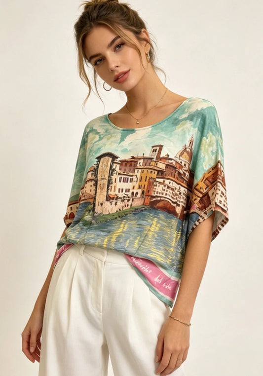ART PRINT TOP - 10-16 - AQUA