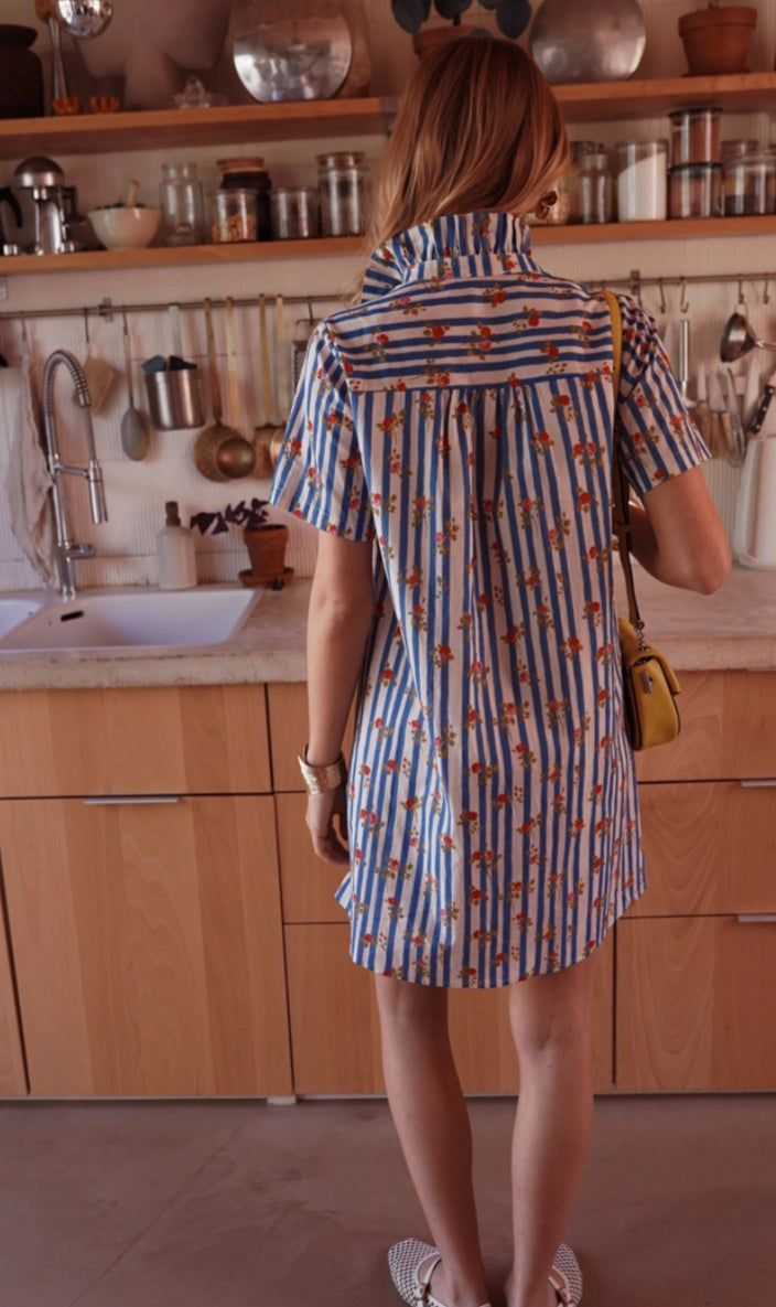 RUFFLE SHIRT DRESS - 10-12