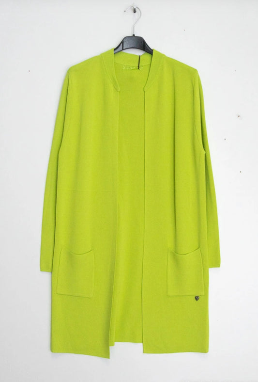 *SALE* LONGLINE KNIT CARDI - 8-14 - LIME