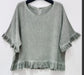 COTTON/LINEN FRILL HEM TOP - 10-16 - KHAKI