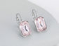 CRYSTAL DROP EARRINGS - PINK