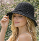 STRAW CLOCHE HAT - BLACK