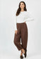 BARREL CUT PANTS - 10-16 - CHOCOLATE