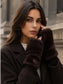 FAUX FUR FINGERLESS GLOVES