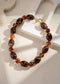 AMBER MARBLED RESIN NECKLACE
