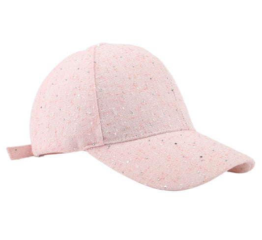 STUD DETAIL BASEBALL HAT - BABY PINK